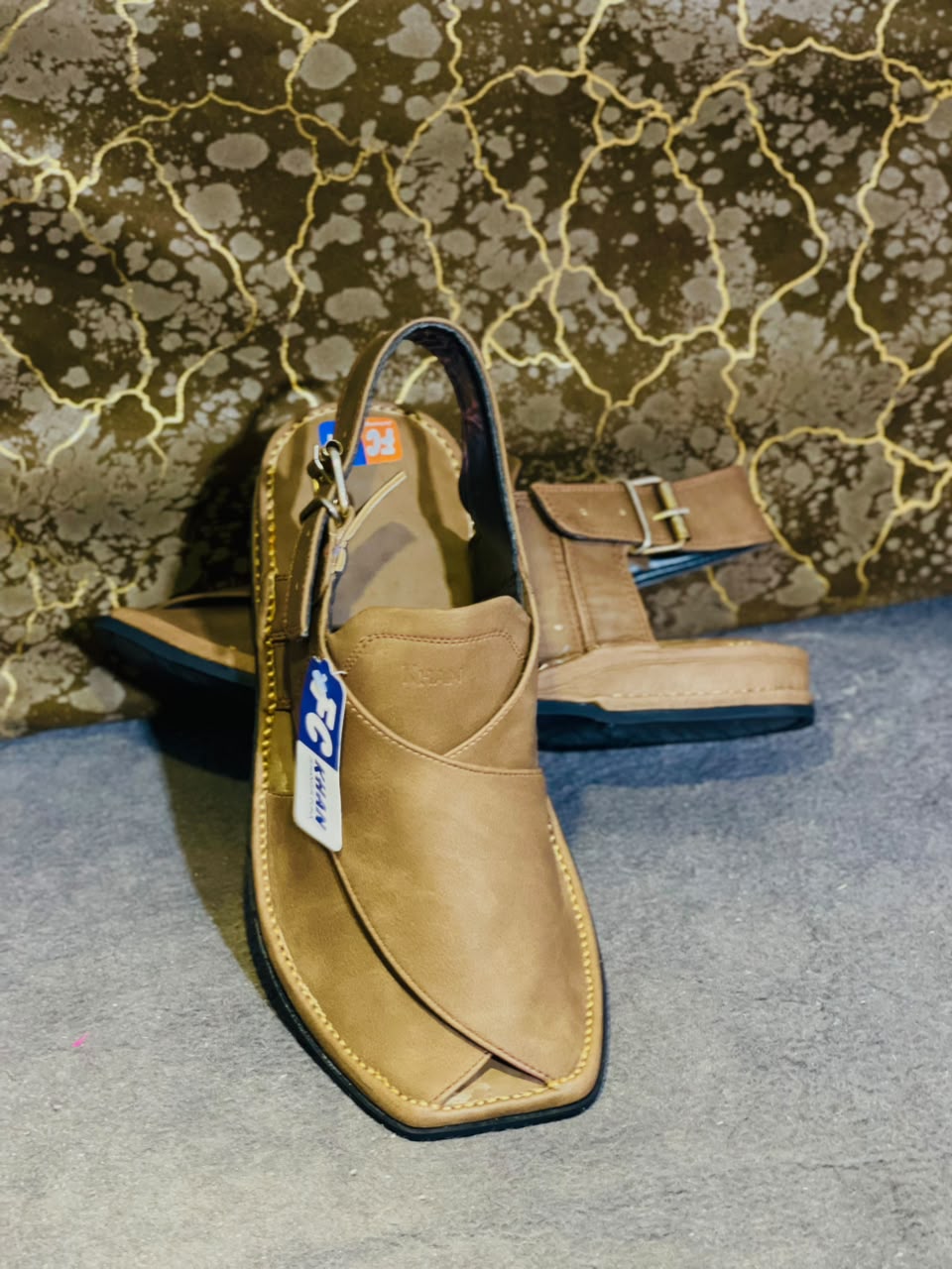 Premium Men’s Peshawari Chappal – Classic Brown Leather Sandals