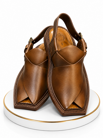 Premium Tan Brown Peshawari Chappal
